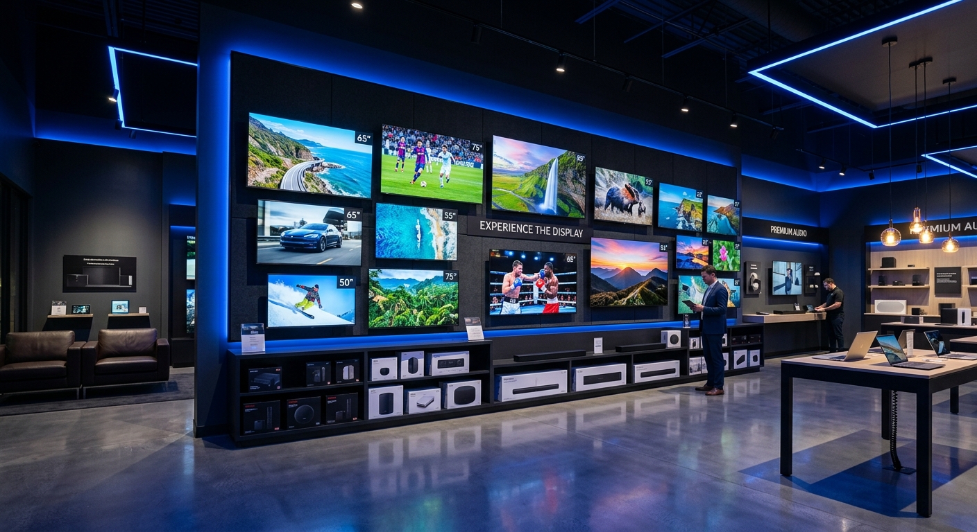 Pegasus Electronics premium TV showroom